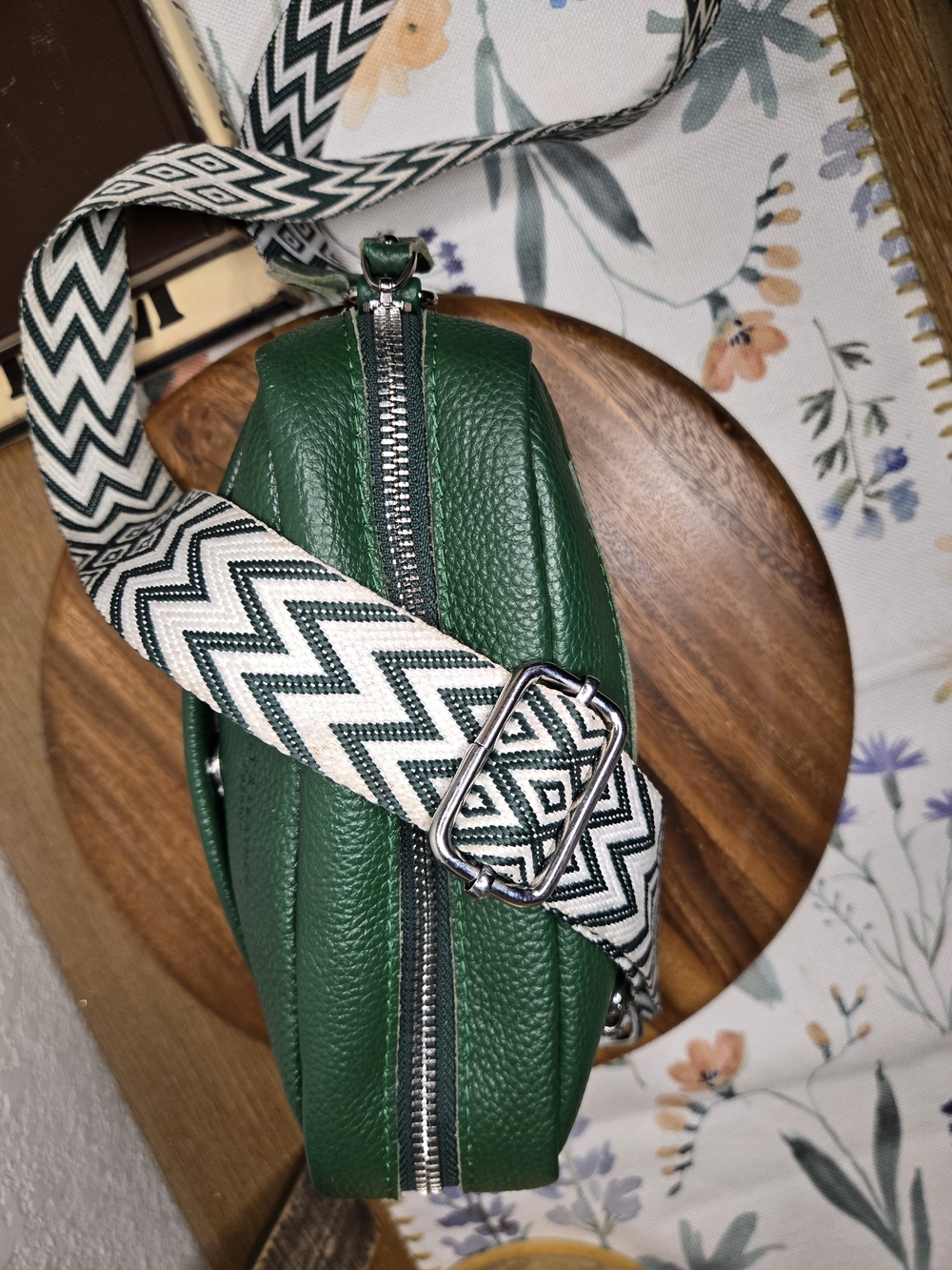 STLY & Leather Crossbody Bag with Guitar Strap - Women’s Crossbody